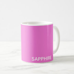 Sapphire pink colour name coffee mug