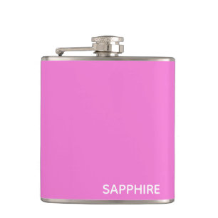Sapphire pink colour name hip flask