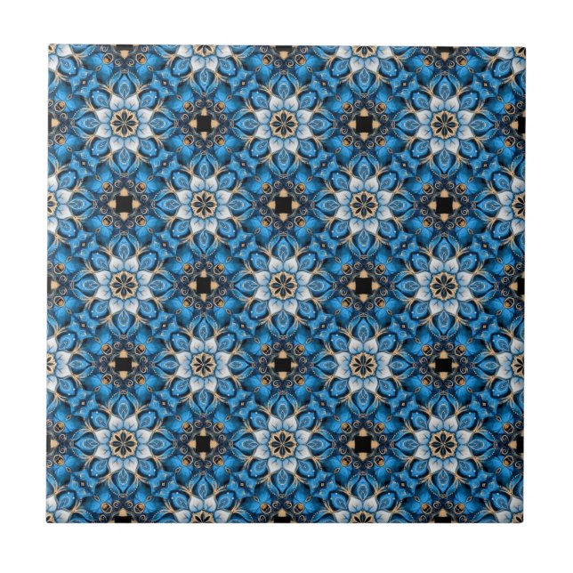 Sapphire Reverie  Ceramic Tile (Front)