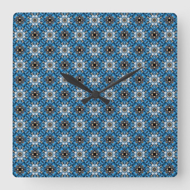Sapphire Reverie  Square Wall Clock (Front)