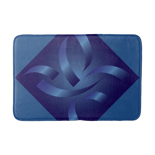 sapphire ribbons bath mat (Front)
