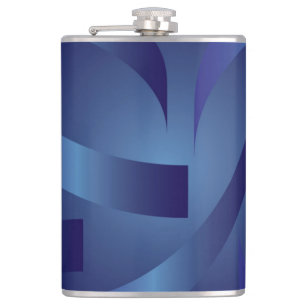 sapphire ribbons hip flask