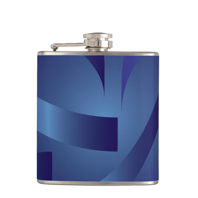 sapphire ribbons hip flask (Front)