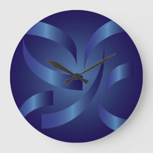sapphire ribbons large clock