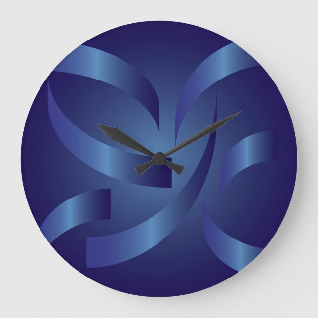 sapphire ribbons large clock (Front)