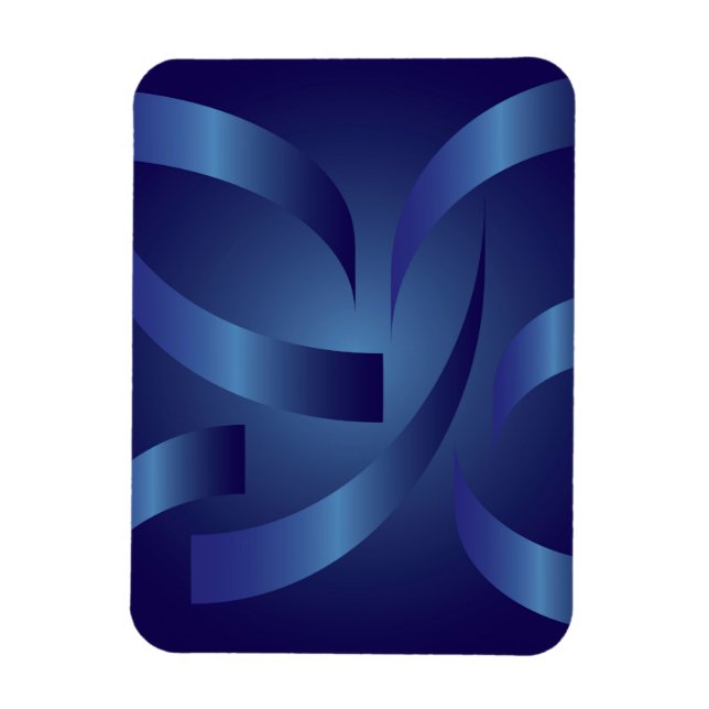 sapphire ribbons magnet (Vertical)