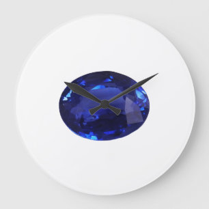 Sapphire September Birthstone Blue Large Clock