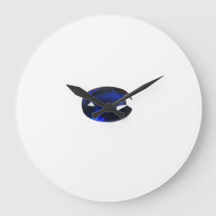 Sapphire September Birthstone Blue Large Clock