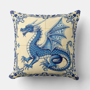sapphire sky dragon pillow