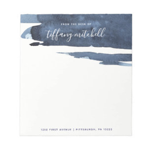 Sapphire Splash   Dark Blue Watercolor Notepad
