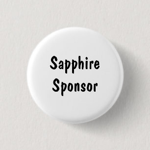 Sapphire Sponsor 3 Cm Round Badge