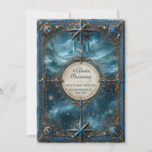 Sapphire Star Castle Wedding Invitation