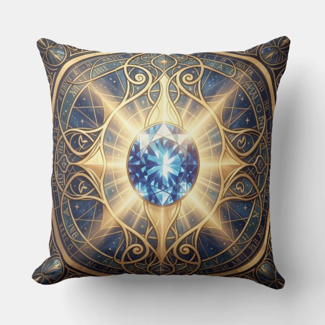 Sapphire – The Stone of Truth and Wisdom´2 Cushion (Front)