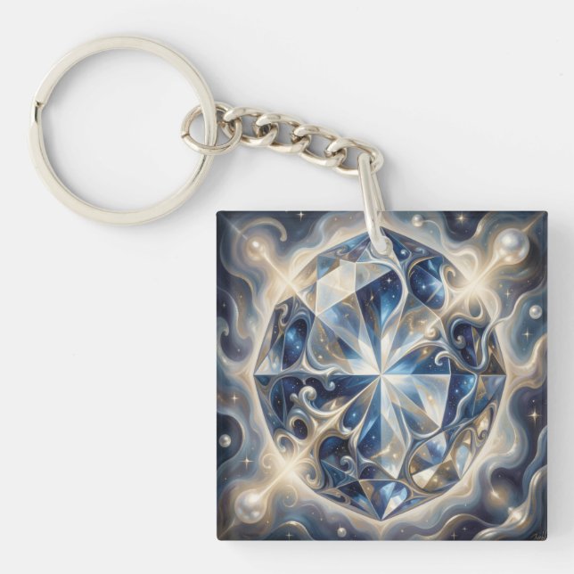 Sapphire – The Stone of Truth and Wisdom´3 Key Ring (Front)