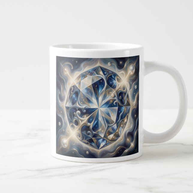 Sapphire – The Stone of Truth and Wisdom´3 Large Coffee Mug (Right)