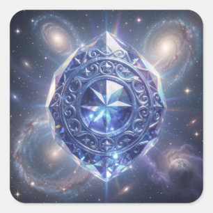 Sapphire – The Stone of Truth and Wisdom´4 Square Sticker