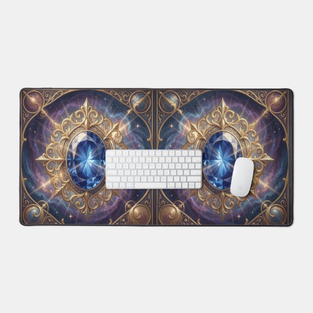 Sapphire – The Stone of Truth and Wisdom´6 Desk Mat (Keyboard & Mouse)