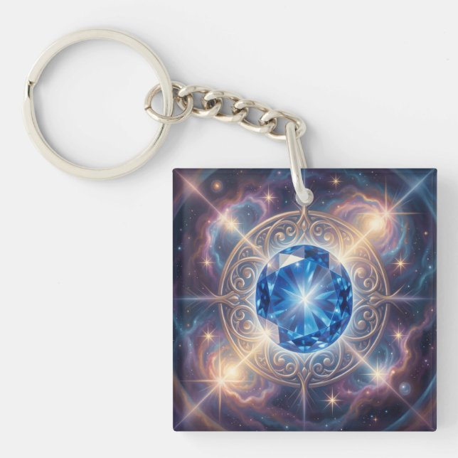 Sapphire – The Stone of Truth and Wisdom´6 Key Ring (Front)