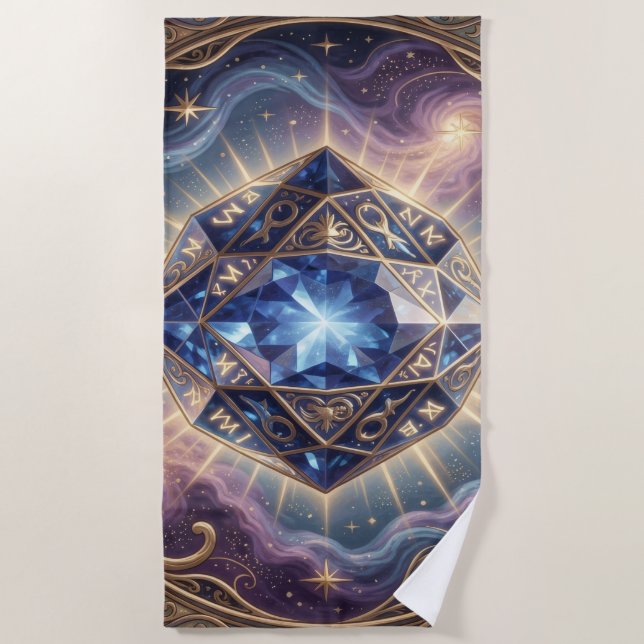 Sapphire – The Stone of Truth and Wisdom´7 Beach Towel (Front)