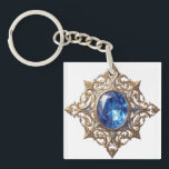 Sapphire – The Stone of Truth and Wisdom´8 Key Ring<br><div class="desc">The sapphire has captivated people for centuries with its deep blue brilliance and symbolic power. It represents truth,  wisdom,  and inner clarity. In many cultures,  it is seen as a protective stone that brings focus,  strength,  and spiritual depth. A gemstone that radiates calmness while embodying power.</div>