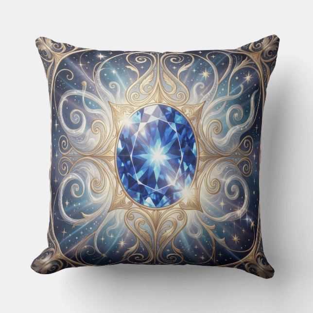 Sapphire – The Stone of Truth and Wisdom Cushion (Front)