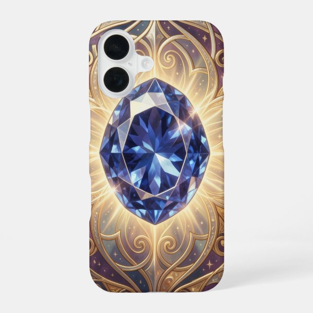 Sapphire – The Stone of Truth and Wisdom iPhone 16 Case (Back)