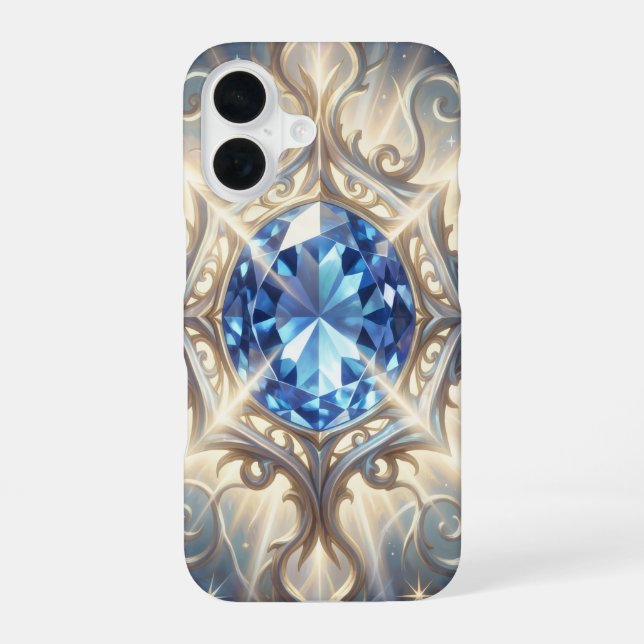 Sapphire - The Stone of Truth and Wisdom iPhone 16 Case (Back)