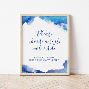Sapphire Tide Choose a Seat Wedding Sign 