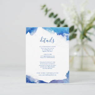 Sapphire Tide Wedding Details Insert Card