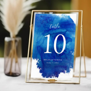 Sapphire Tide Wedding Table Numbers