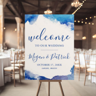 Sapphire Tide Wedding Welcome Sign