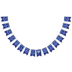 Sapphire wedding 45th anniversary custom photo bunting