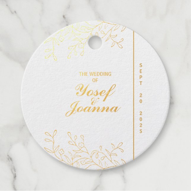 Sapphire Wedding Favour Tags (Front)