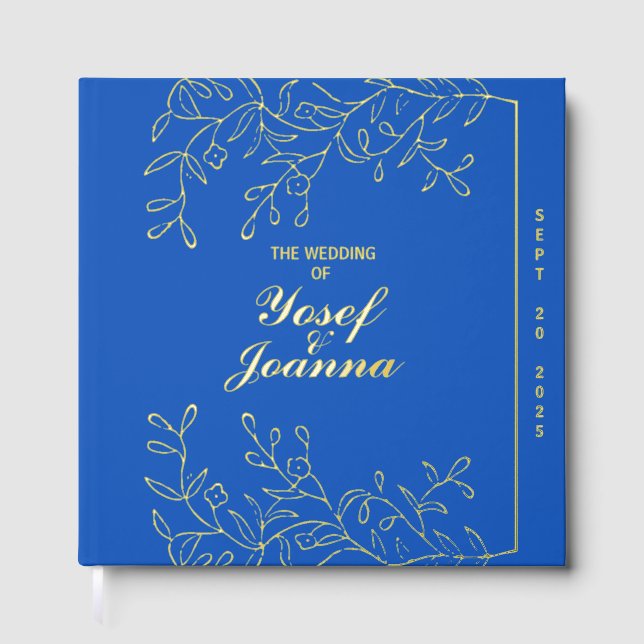 Sapphire Wedding Guest Book (Front)
