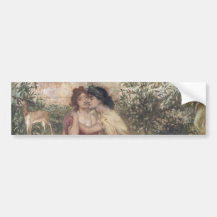 Sappho and Erinna in a Greek Garden (Lesbian Love) Bumper Sticker
