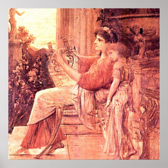 Sappho by gustav klimt,Representation of the Greek Poster (Front)