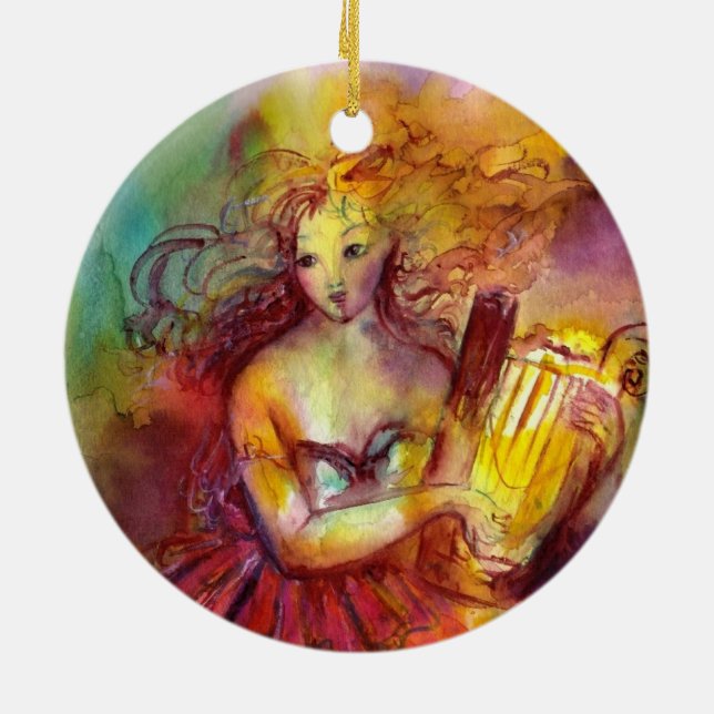 SAPPHO ,DANCE, MUSIC AND POETRY CERAMIC ORNAMENT (Back)