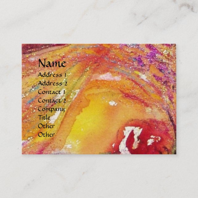 SAPPHO,DANCE MUSIC AND POETRY ,Gold Sparkles Business Card (Front)