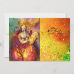 SAPPHO ,DANCE ,MUSIC AND POETRY, Gold Sparkles Invitation