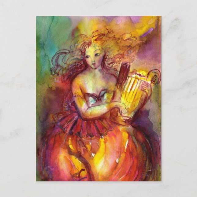 SAPPHO,DANCE MUSIC AND POETRY INVITATION POSTCARD (Front)