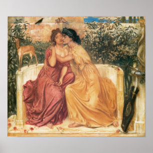 Sappho & Erinna in a Garden at Mitylene, 1864 Poster