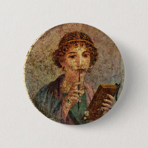 Sappho from Lesbos 6 Cm Round Badge