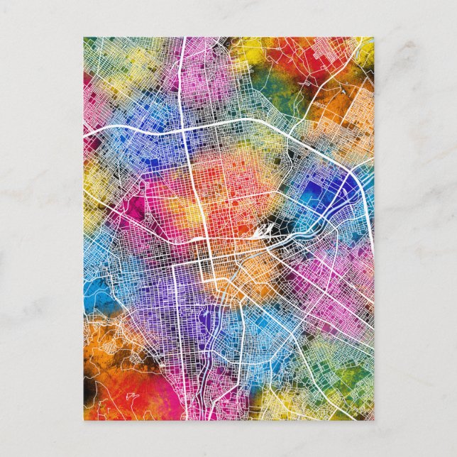 Sapporo Japan City Map Postcard (Front)