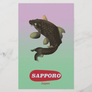 Sapporo Japan Vintage style tourism poster