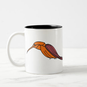 Sapsucker Bird Style Wings Long Beak Two-Tone Coffee Mug