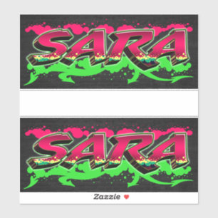 Sara First Name Graffiti Sticker