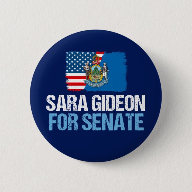 Sara Gideon for Senate 6 Cm Round Badge (Front)