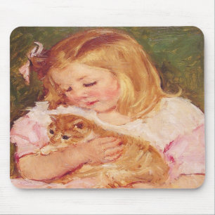 Sara Holding a Cat, Mary Cassatt Mousepad