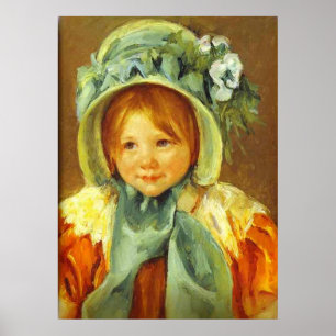 Sara in a Green Bonnet. c. 1901, Mary Cassatt Poster