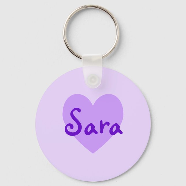 Sara in Purple Key Ring (Front)